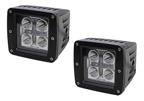 Jgo Faros Led Camiones 10-30v 20w 4 Leds C/luz Dia Blanca