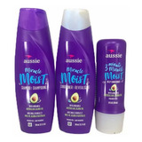 Kit Aussie Shampoo + Condicionador + 3 Minute Miracle