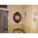 Antiguo Reloj Isabelino Cuadrante Marmol Numeros Enlozados
