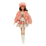 Casaco Coral Saia Blusa Sapato Fashion P/boneca Barbie 