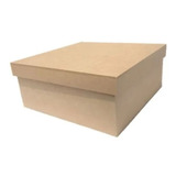 Caja De Madera Regalo Mdf 4.7mm 20x20x10 Cm De Alto Natural¡