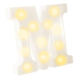 Anuncio Luminoso Bluelander Luces De Números Del Alfabeto Color M - Luz De Color Amarillo X 22.5cm De Alto - 110v/220v