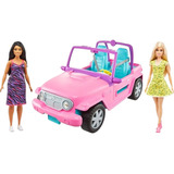 Vehículo Barbie Jeep Con Muñeca Y Amiga