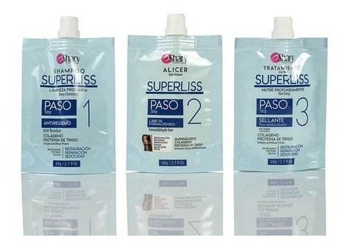 Kit Alisador Keratina Shary Superliss- - mL a $133