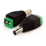 Ficha Conector Plug Dc Macho Con Bornera X10u Cctv-camaras