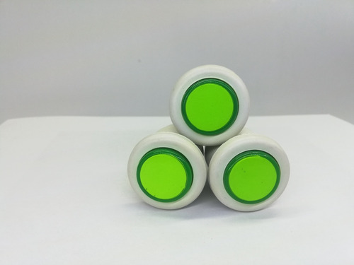 30 Botones Bicolor Verde Con Microchip 