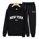 Conjunto Moletom Streetwear New York City Moda Unissex