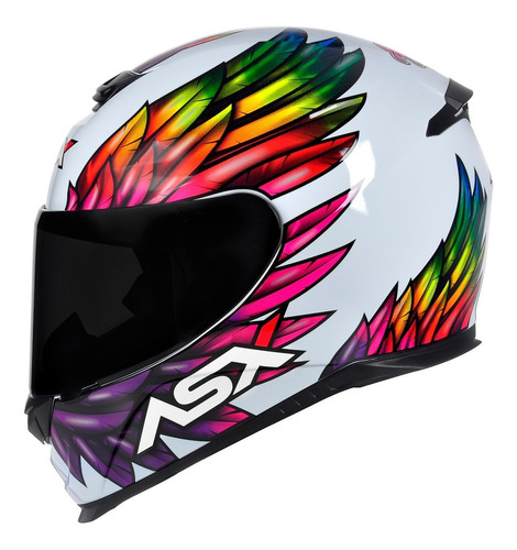 Capacete Axxis Eagle Preto Gloss Brilhante + Viseira Fumê