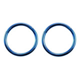 Aro Argolla Titanio Piercing Clicker Azul 10mm Venta Por Par