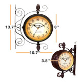 Reloj De Pared Industrial Vintage De Doble Cara Vintage Para