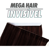 Mega Hair Fita Adesiva Invisivel Castanho 40cm -kit Com 150g