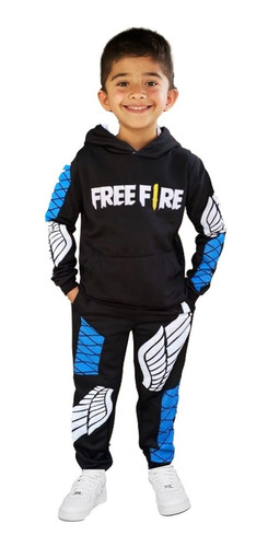 Conjunto Completo Pants Free Fire Con Sudadera Para Niños 