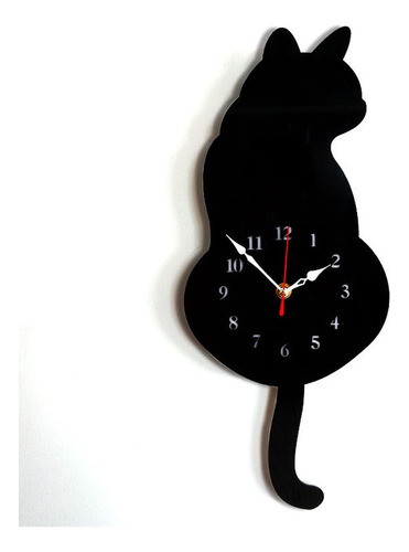 Nuevo Reloj De Acrílico Con Forma De Gato De Dibujos Animado