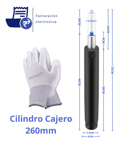 Cilindro Columna Neumático Pistón Silla Oficina Cajero