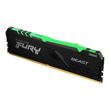 Memoria Ram Fury Beast Ddr4 Rgb Gamer Color Negro 16gb 1 Kingston Kf432c16bba/16