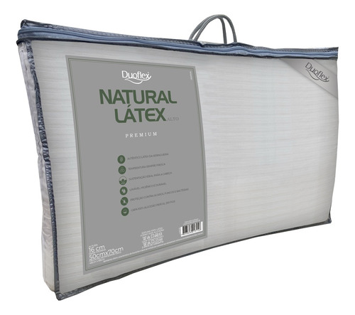 Travesseiro Duoflex Natural Látex Alto Premium