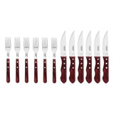 Set Cubiertos Tramontina Polywood 6 Tenedor 6 Cuchillo Jumbo