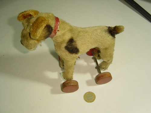 Figura Steiff Alemania Mini Dog Fox Terrier 30's