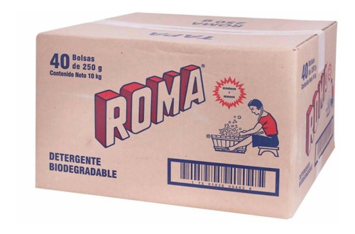Caja Jabón Roma En Polvo 40 Bolsas De 250g C/u