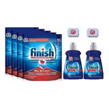 Finish 4 Detergentes Powerball + 2 Secante Sabão Lava-louças