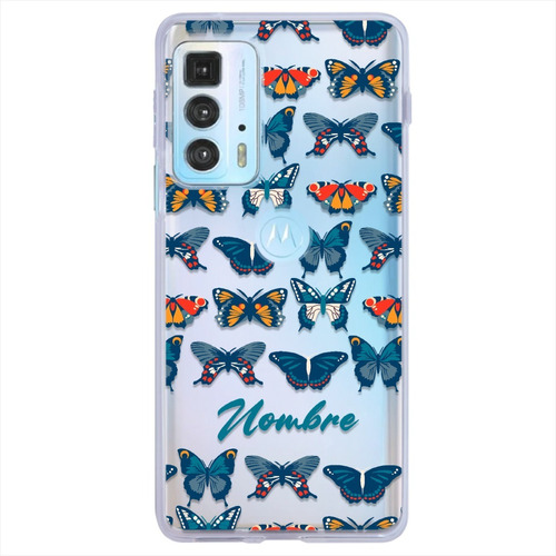 Funda Para Motorola Mariposas Personalizada Nombre