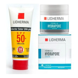 Kit Hydrapore Crema Gel + Protector Solar Fps 50  Lidherma