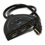 Hdmi Switch 3 Entradas En 1 Pig Tail 4k X 2k Tv Pc Ps3 Hdtv