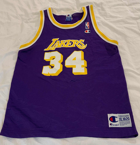 Camiseta Champion Los Angeles Lakers Shaquille Oneal Nba