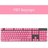 Capas Para Teclas Keycaps Pbt Double Shot Us Internacional Cor De Teclado Rosa-pink Idioma Inglês Us Internacional