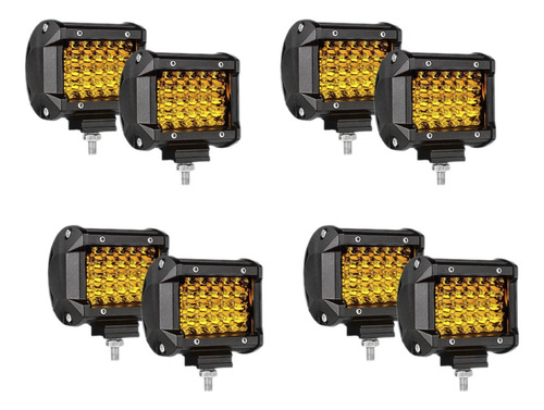 8pz Faros 24 Led Auxiliar Dually Con Luz Fija 4x4 72w Ambar