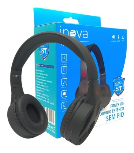 Fone De Ouvido Bluetooth 5.0 Super Bass Inova Fon-6708