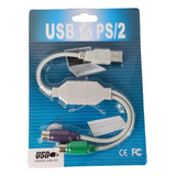 Cable Convertidor Ps2 Adaptador Usb 2.0 Teclado Mouse Pc 