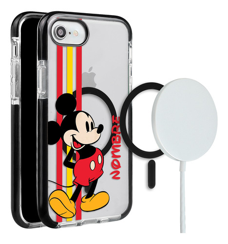 Funda Para iPhone Magsafe Mickey Mouse Con El Nombre