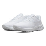 Tenis De Running Para Mujer Nike Revolution 6 Blanco Color Blanco/blanco/blanco Talla 26 Mx