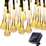 Guirnalda Luces 60 Led Solares Para Exteriores 11 Metros