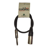 Cable Xlr Macho A Plug Mono 25cm Cab-tec Fichas Neutrik Rean