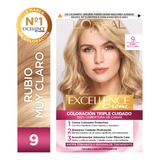  Kit De Coloración Excellence Creme L'oréal Paris Tono 9 Rubio Muy Claro