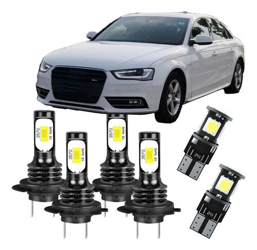 Para Audi A4 B8 2007-2016 H7 Bombillas Blancas De Faros Led