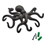 Octopus - Colgador Para Llaves De Pared De Hierro Fundido, G