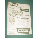 Publicidad Fahr Mercedes-benz Motor Diesel 4 Cilindros