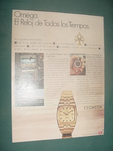 Publicidad Clipping Relojes Omega Todos Los Tiempos Omega