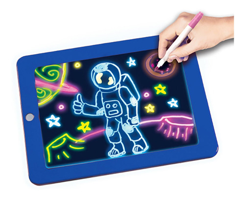 Pizarron Tablet Luz Magica Neon Dibujar Escribir Juguete