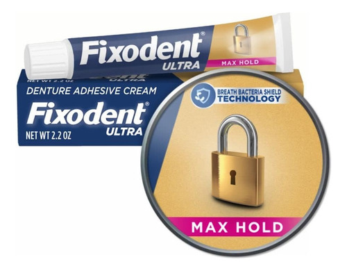 Fixodent Ultra Max Hold Adhesivo Dental 62g Importado