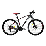 Bicicleta Mtb Slp 200 Pro Shimano 24v Freno Hidráulico Color Negro-rojo Tamaño Del Cuadro L