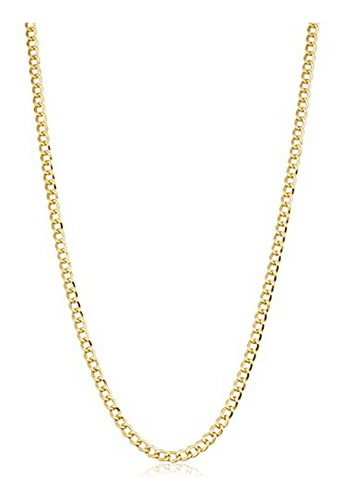 Collar Cadena Cubana Oro Amarillo 14k.