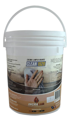 Crema Desengrasante De Manos 4 Kgs