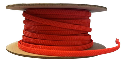 Nylon Malla Cubre Cable Piel De Serpiente 12mm X-1m 3d Rojo