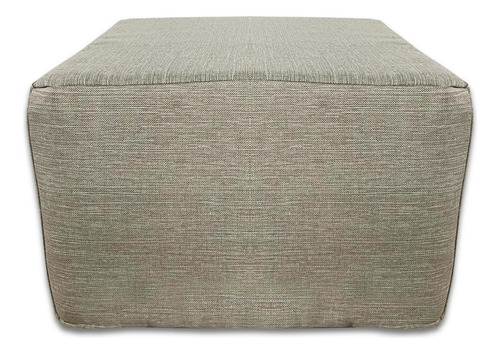 Taburete Ottoman Cuadrado Convertible En Cama Beige