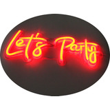 Luz Led Neon Lets Party Decoracion Pared Puerta Letrero