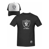 Kit Playera + Gorra Sublimada Mod Las Vegas Raiders Silver